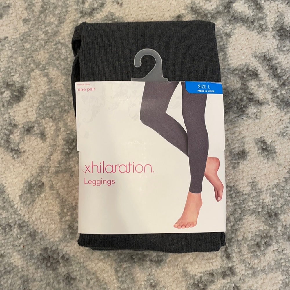 NWT Ribbed Gray Leggings